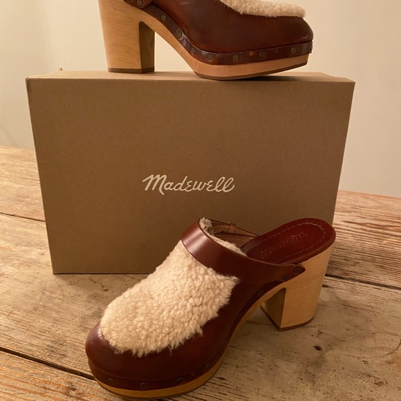 Madewell Shearling Clogs size 8 - Picture 2 of 8